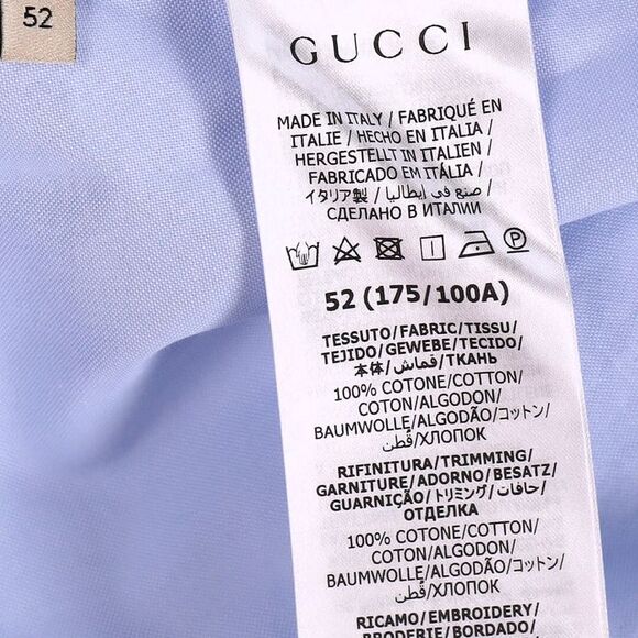 Gucci Button-Down Shirt in Light Blue Cotton - Picture 5 of 5